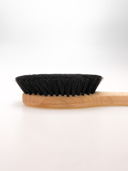 Preview: Hundebürste weich mit Stiel / Rosshaar